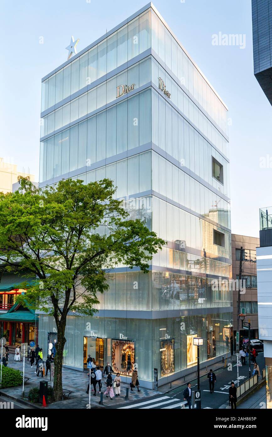 Dior Building at Omotesando, Tokyo, during golden hour. Designed by ...