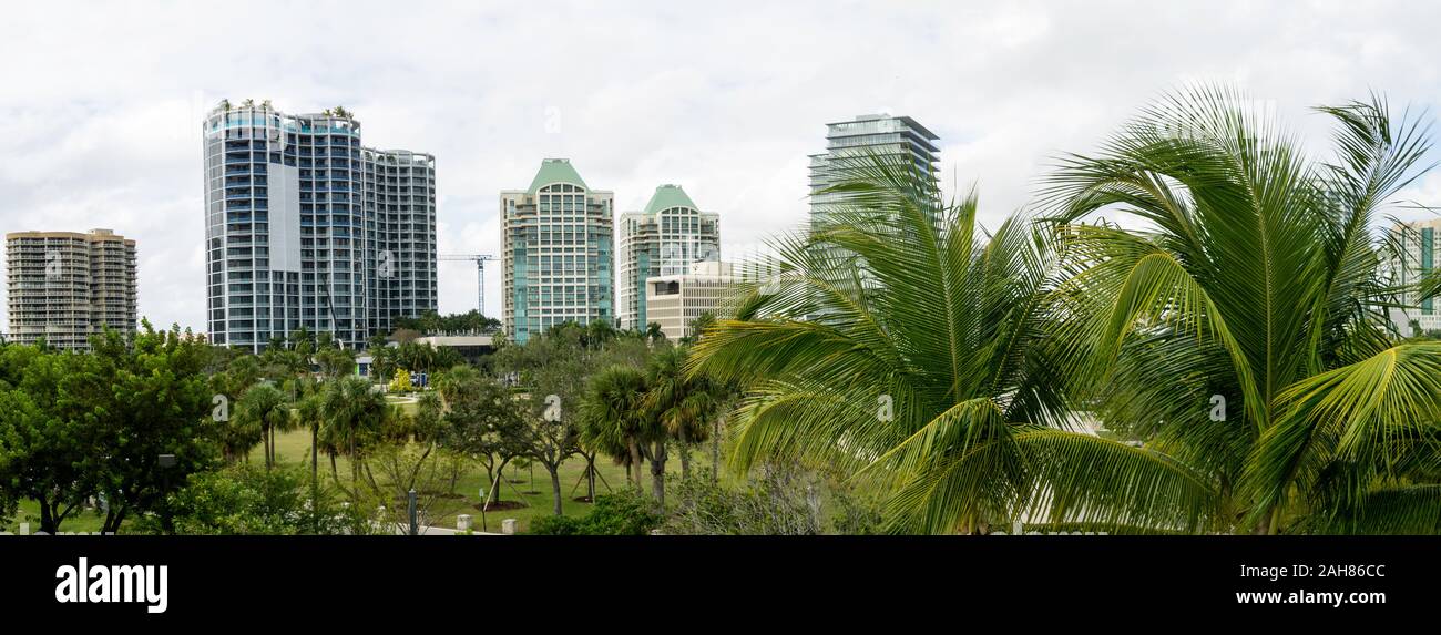 View of Coconut Grove, Skyline Stock Photo Alamy