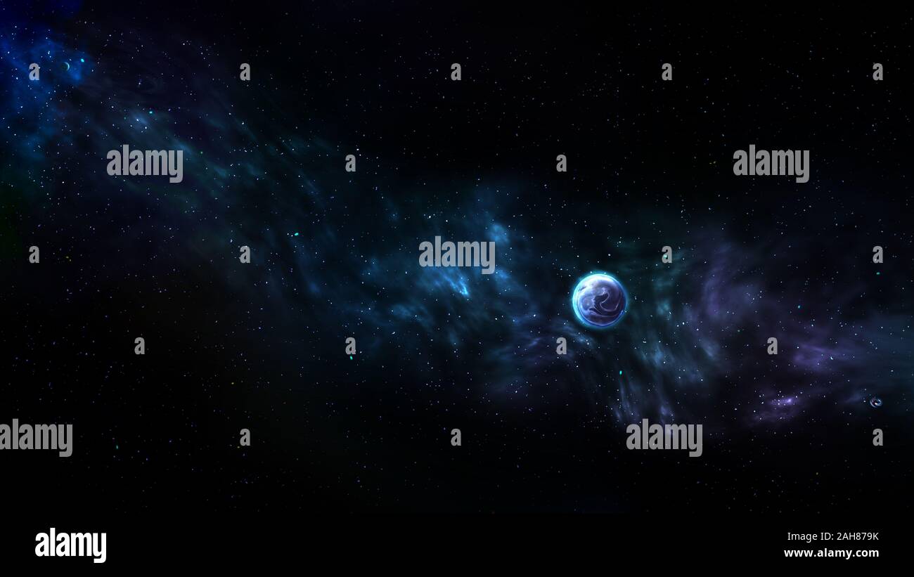 Universe, Planets, Galaxy background, Cosmos and Nebula, Astronomy, Fantasy Outer space background Stock Photo