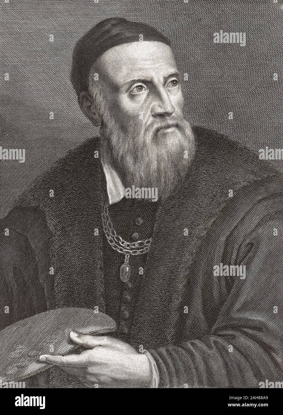 Tiziano Vecelli or Tiziano Vecellio, c. 1488/1490 - 1576, aka Titian. Italian painter. Stock Photo