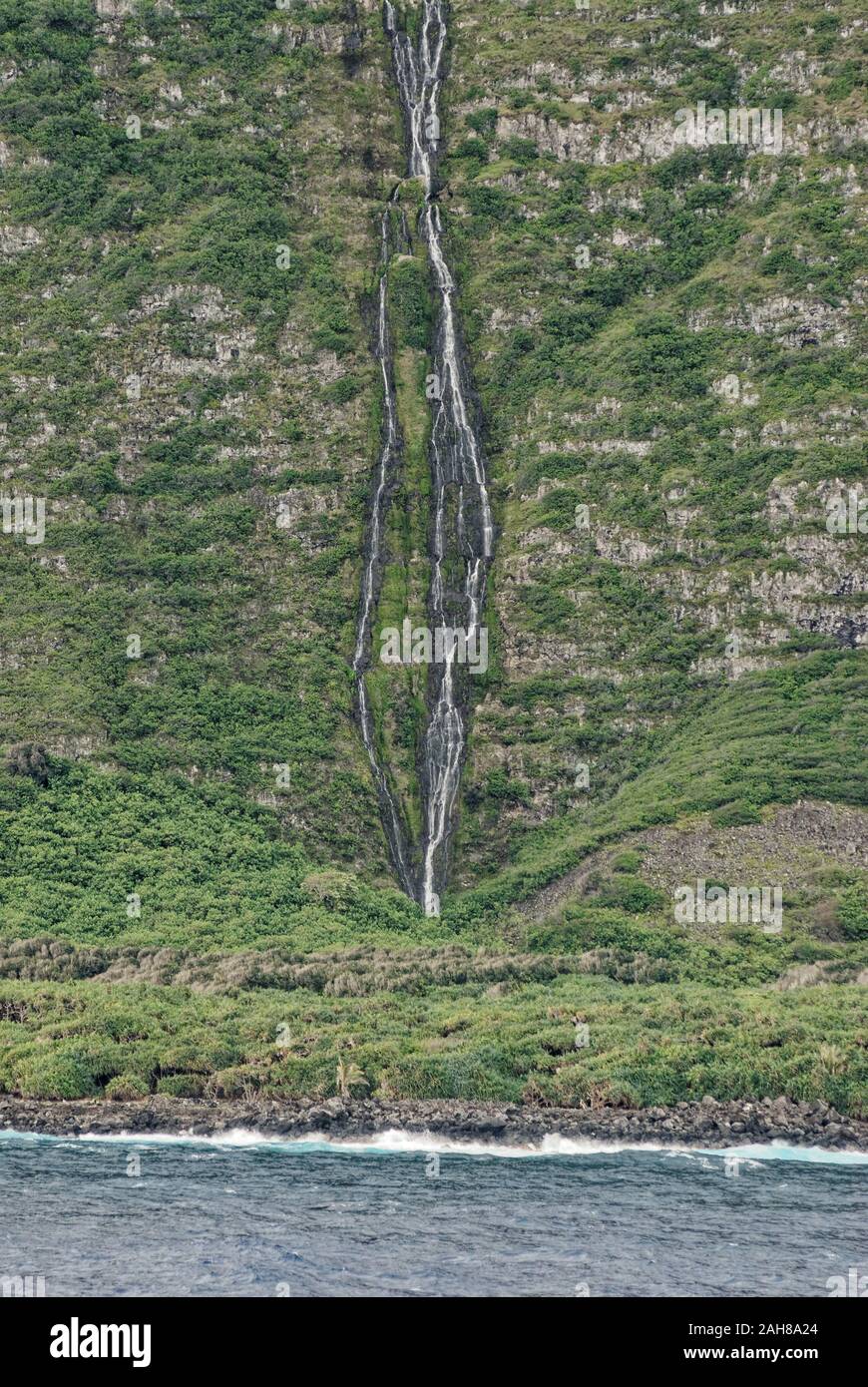 Molokai's Sea cliffs, the tallest on earth, Molokai, Hawaii USA Stock