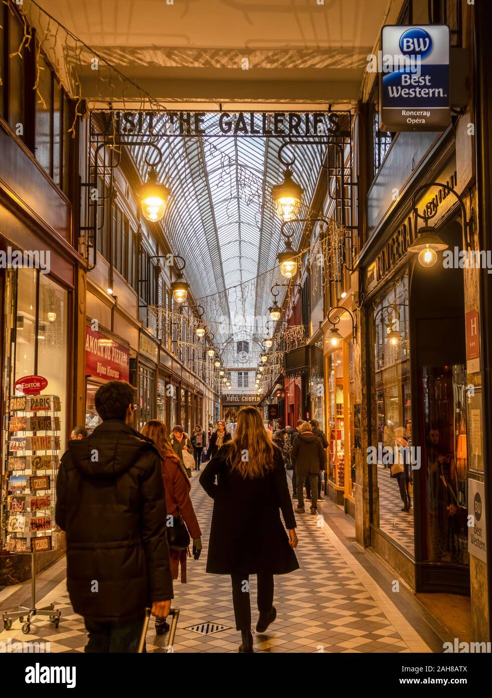 Passage Jouffroy in Paris, France Stock Photo
