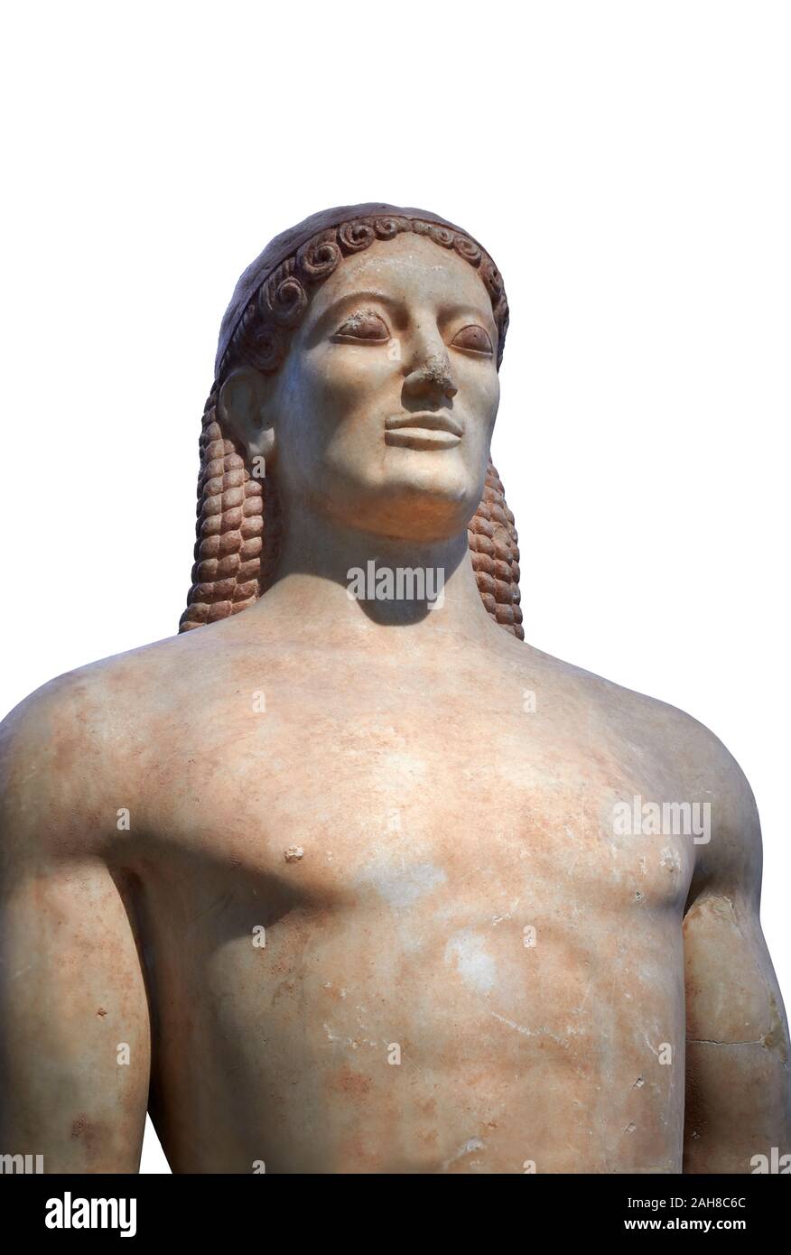 Statue of a kouros parian marble hires stock photography and images