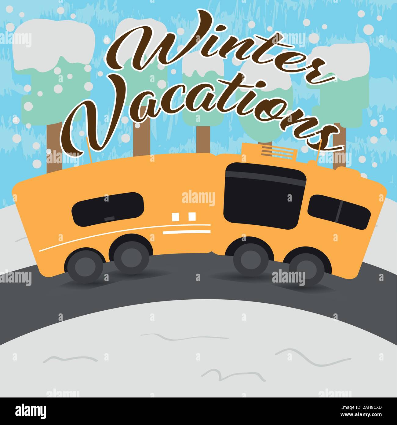 Winter Vacation Poster Stock Vector Image Art Alamy winter-vacation-poster-stock-vector-image-art-alamy
