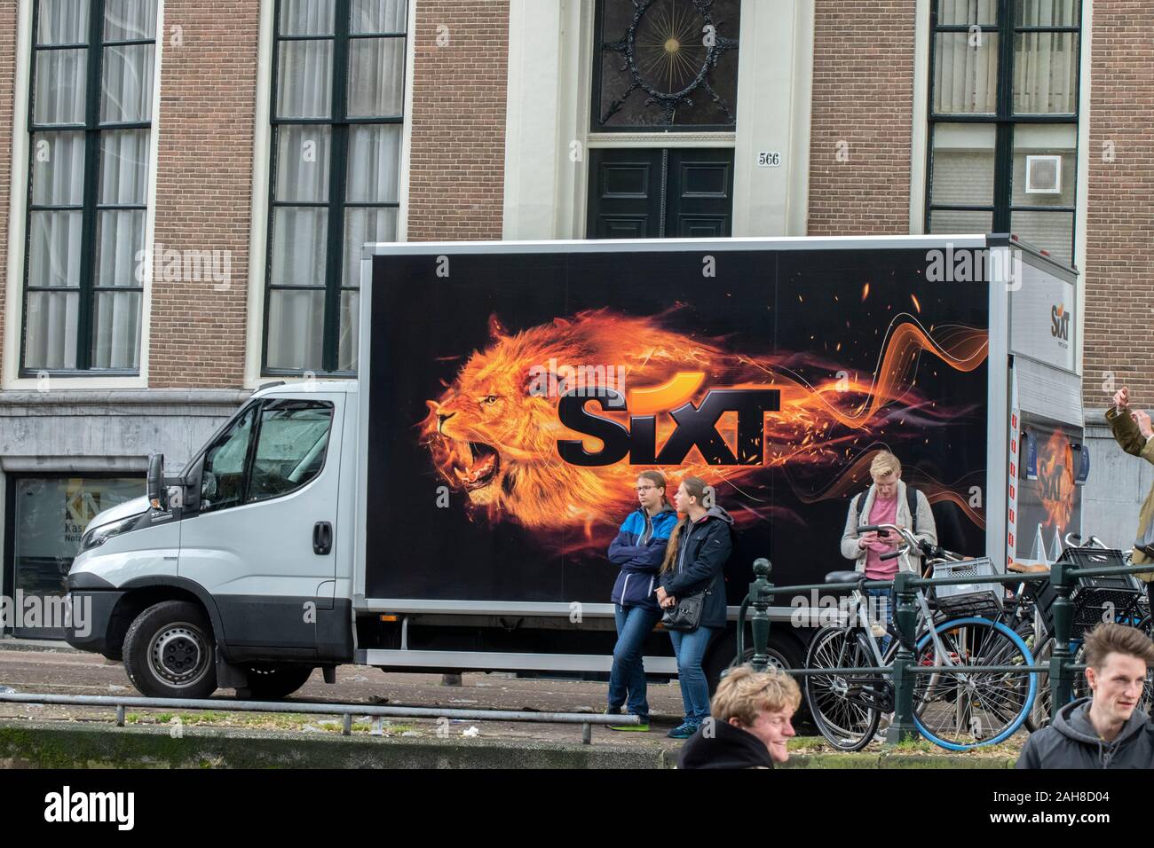 Sixt Rental Company Truck At Amsterdam The Netherlands 2018 Stock Photo Alamy