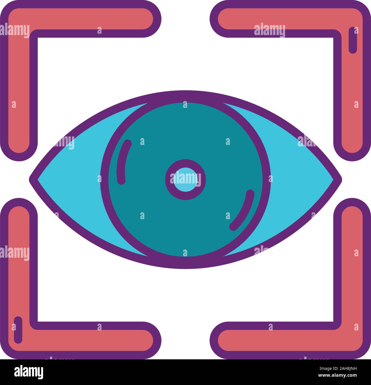 focus vision strategy digital marketing vector illustration Stock