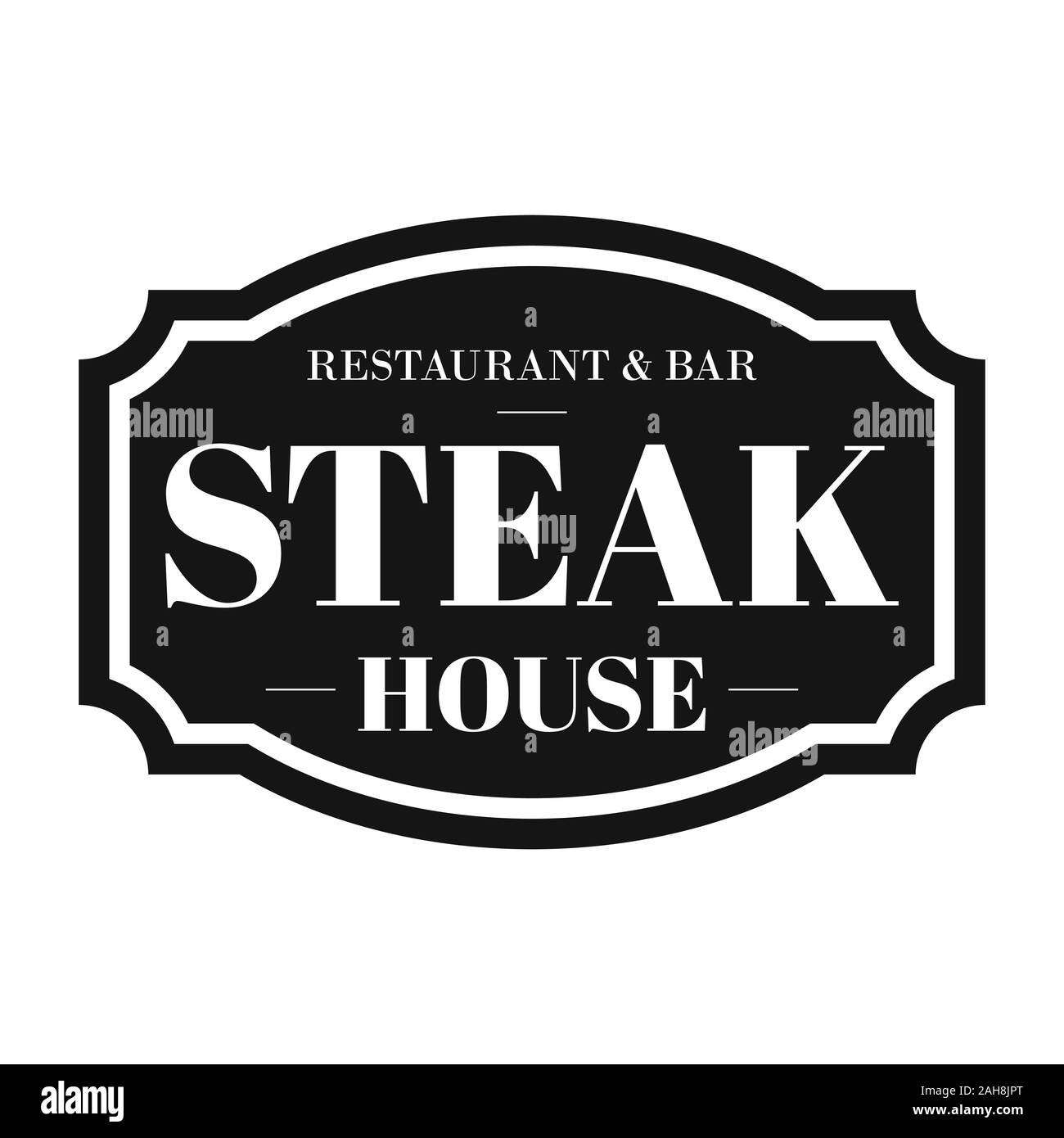 Steak House Restaurant vintage sign Stock Vector