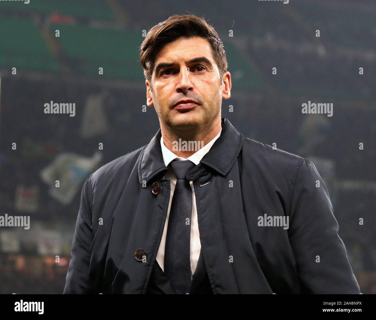 MILAN, ITALY - December 06, 2019: Paulo Fonseca head coach of Roma looks on  before the Serie A 2019/2020 INTER v ROMA at San Siro Stadium Stock Photo -  Alamy