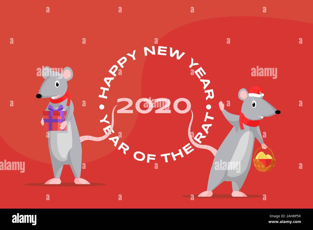 2020 New Year greeting card. Christmas ball with confetti. Xmas ball on ...