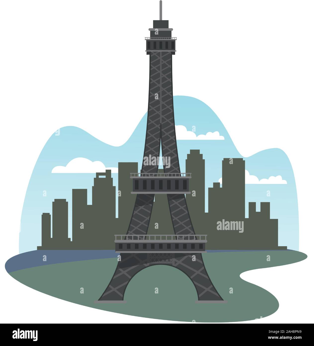 eiffel tower france monument icon Stock Vector