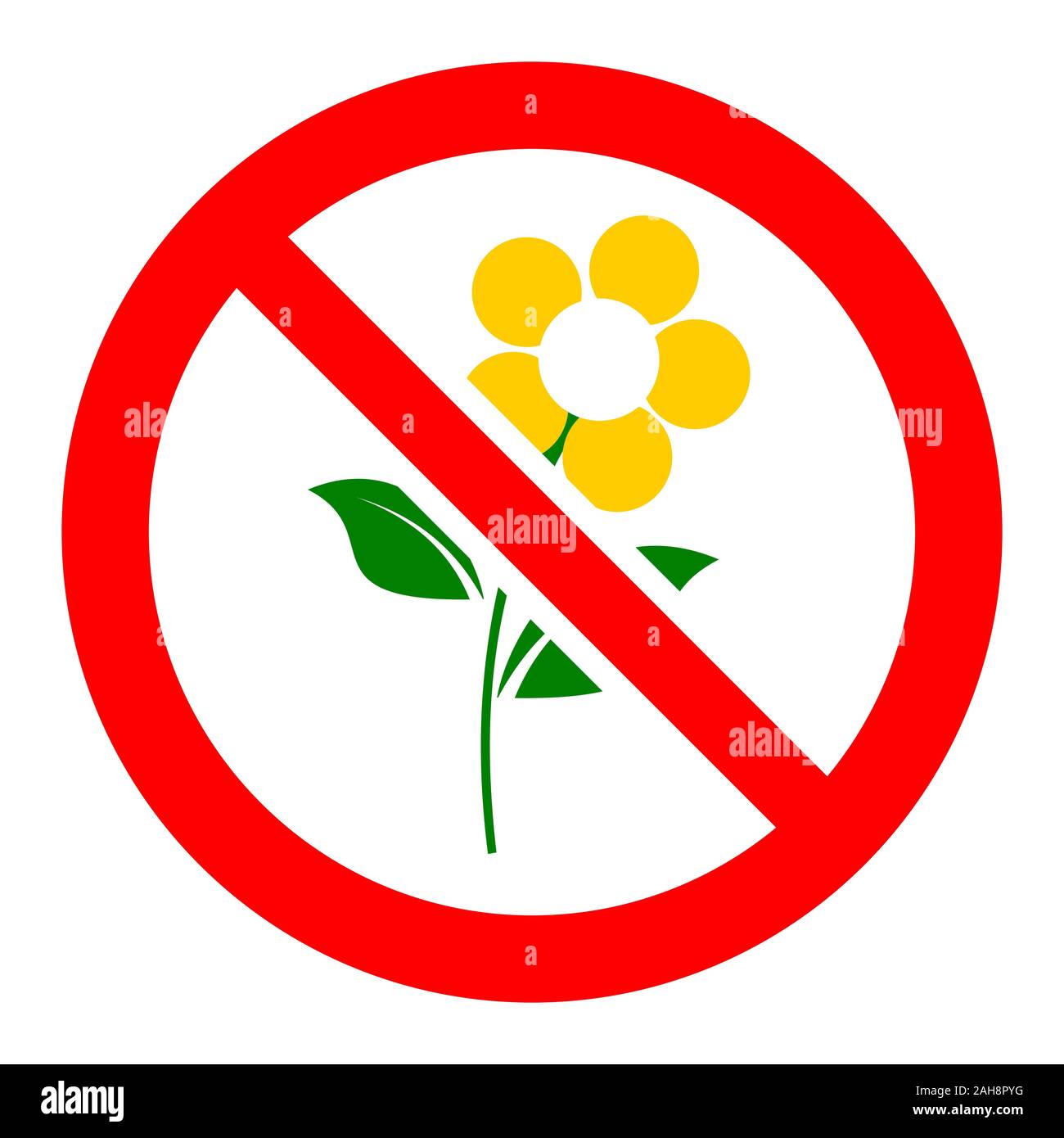 Do not pick flowers sign Stock Photo Alamy