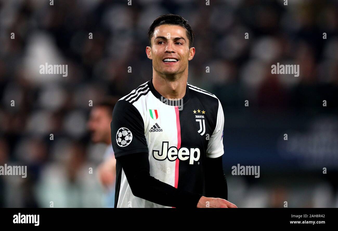 TURIN, ITALY - November 26, 2019: Cristiano Ronaldo smiles during the UEFA Champions  League 2019/2020 JUVENTUS v ATLETICO de MADRID at Allianz Stadiu Stock  Photo - Alamy