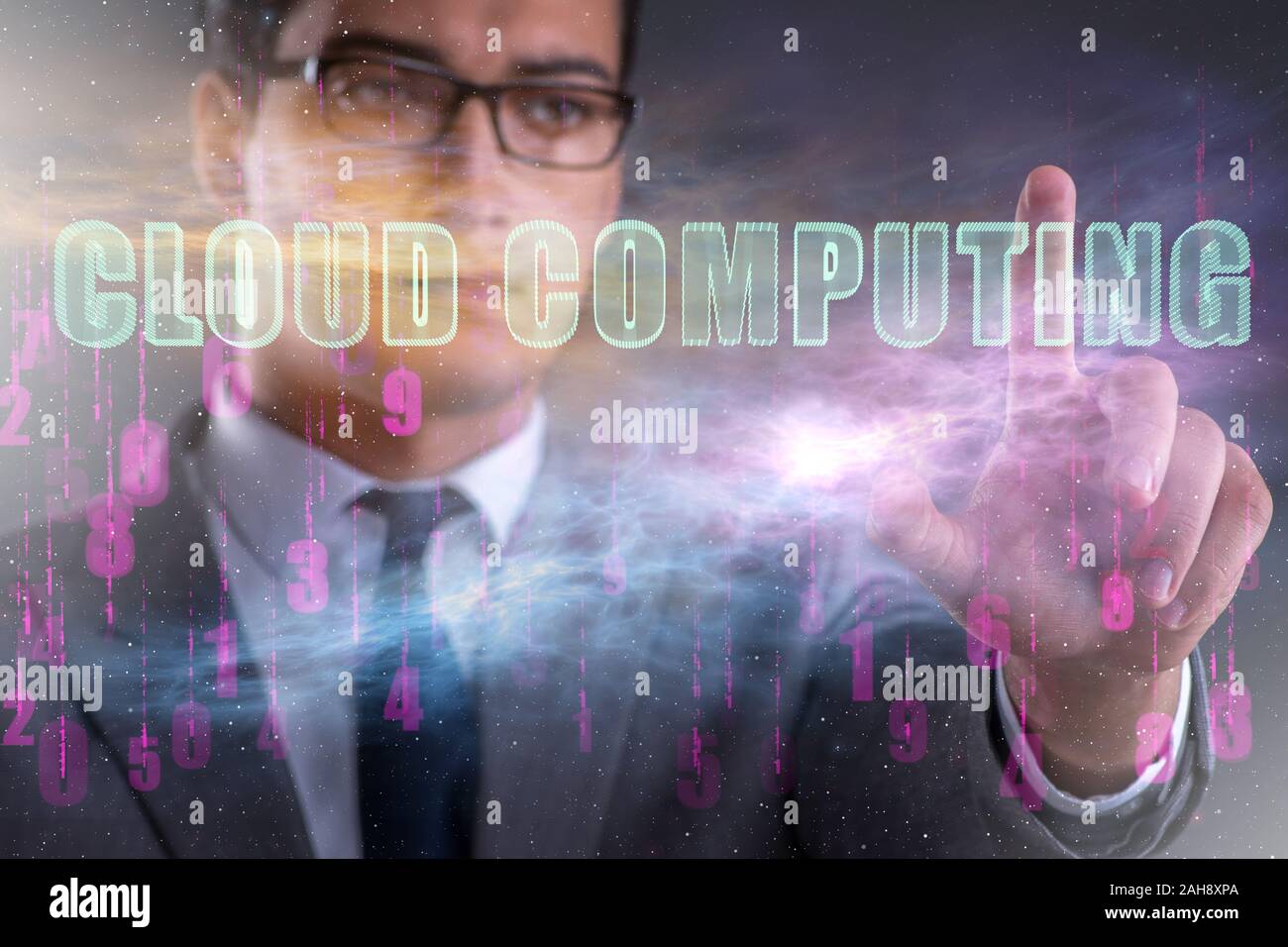 The concept of cloud edge and fog computing Stock Photo