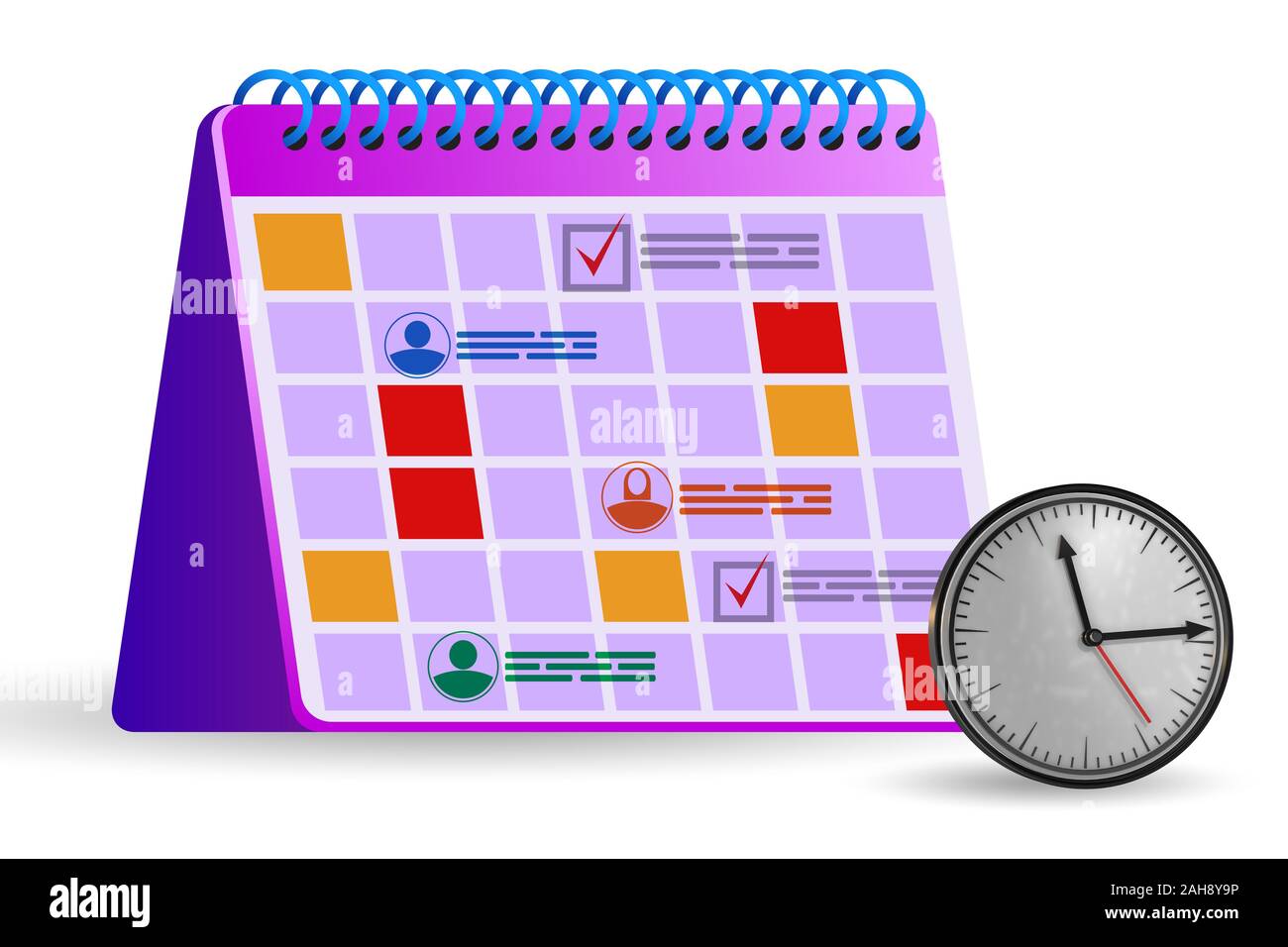 The calendar concept for planning purposes 3d rendering Stock Photo