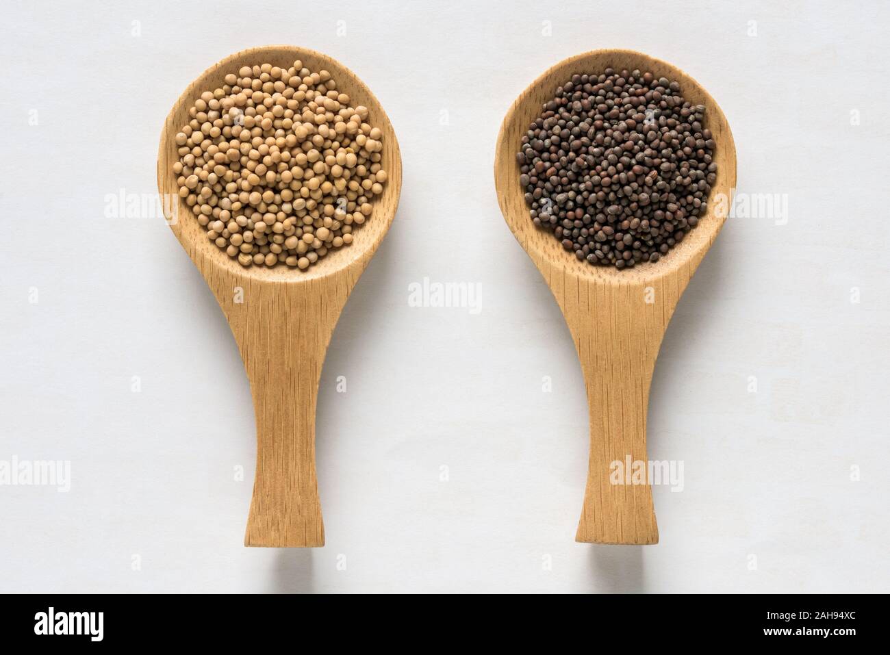 Yellow and Brown Mustard Seeds Stock Photo Alamy