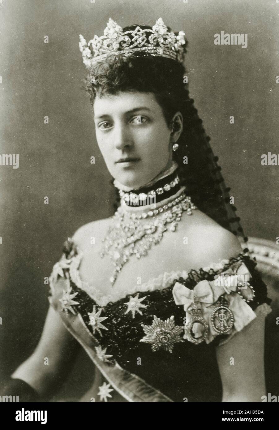 Alexandra of Denmark, Princess of Wales, later Queen consort of the United Kingdom. May 1881 Stock Photo