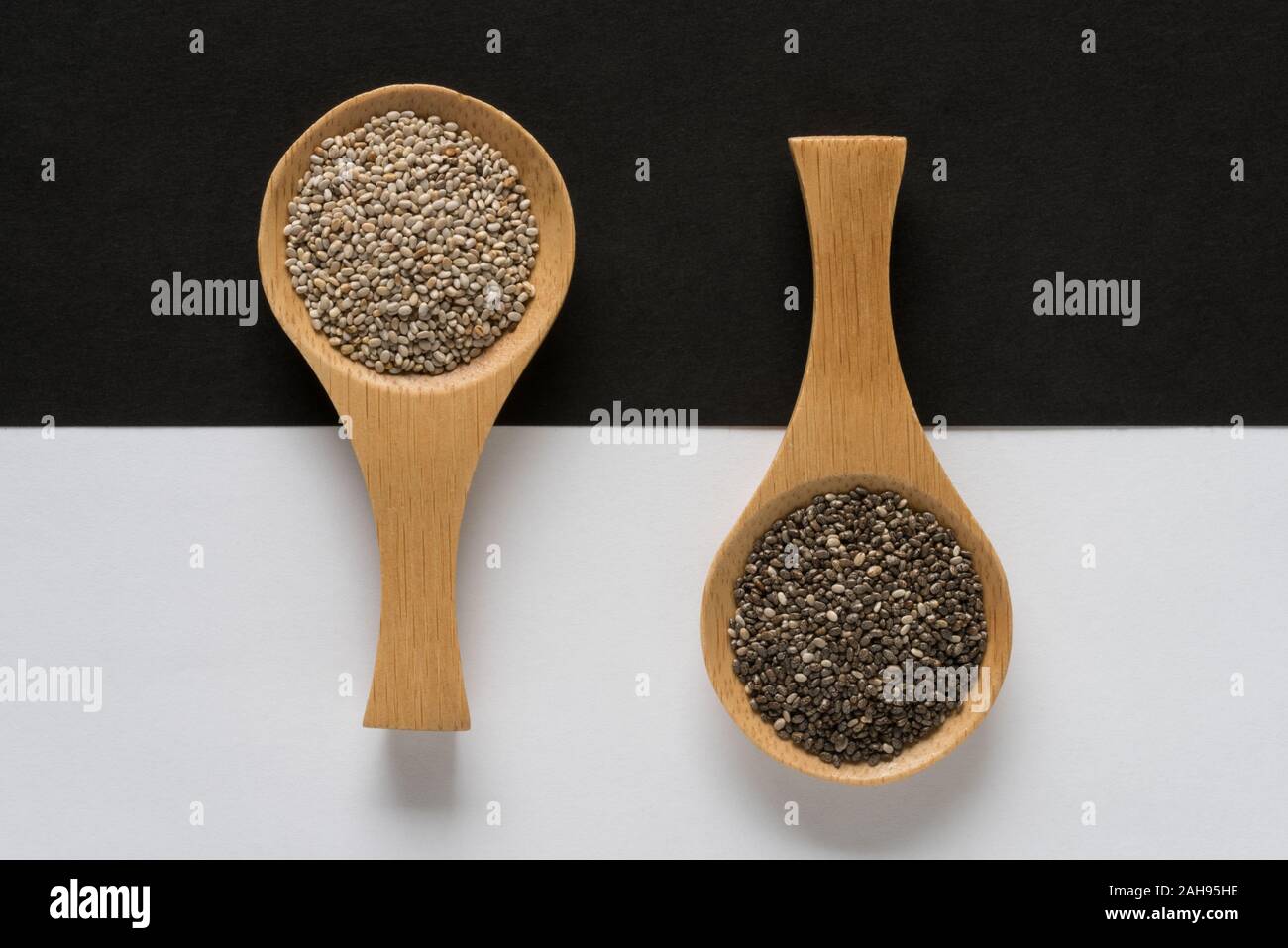 Black and White Chia Seeds Stock Photo Alamy