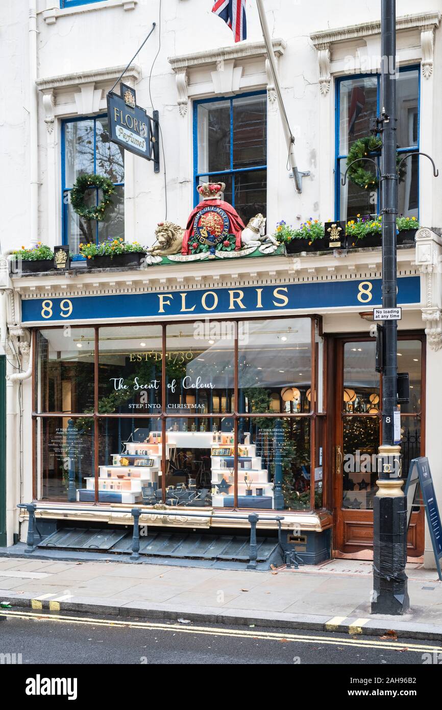 Floris of London perfume store. Jermyn Street, St. James’s, London, England Stock Photo