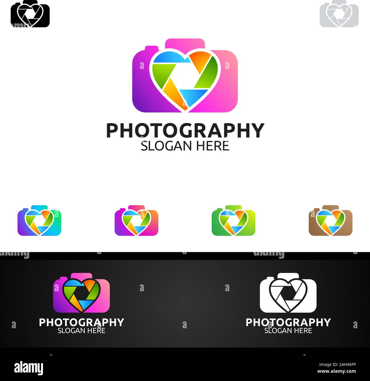 Abstract Camera Photography Logo Icon Vector Design Template Stock ...