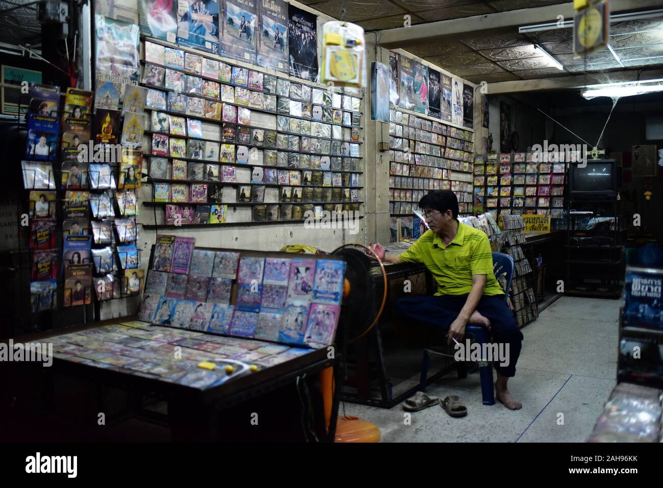 Pirated DVD shop in Bangkok, Thailand Stock Photo Alamy