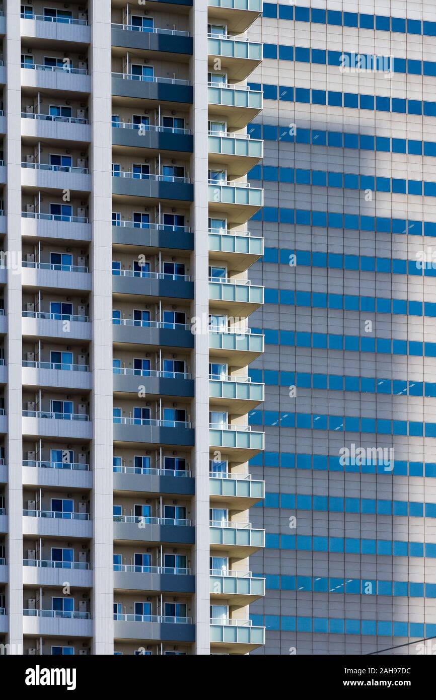 Apartment buildings in Kashimada, Kawasaki, Kanagawa, Japan Stock Photo