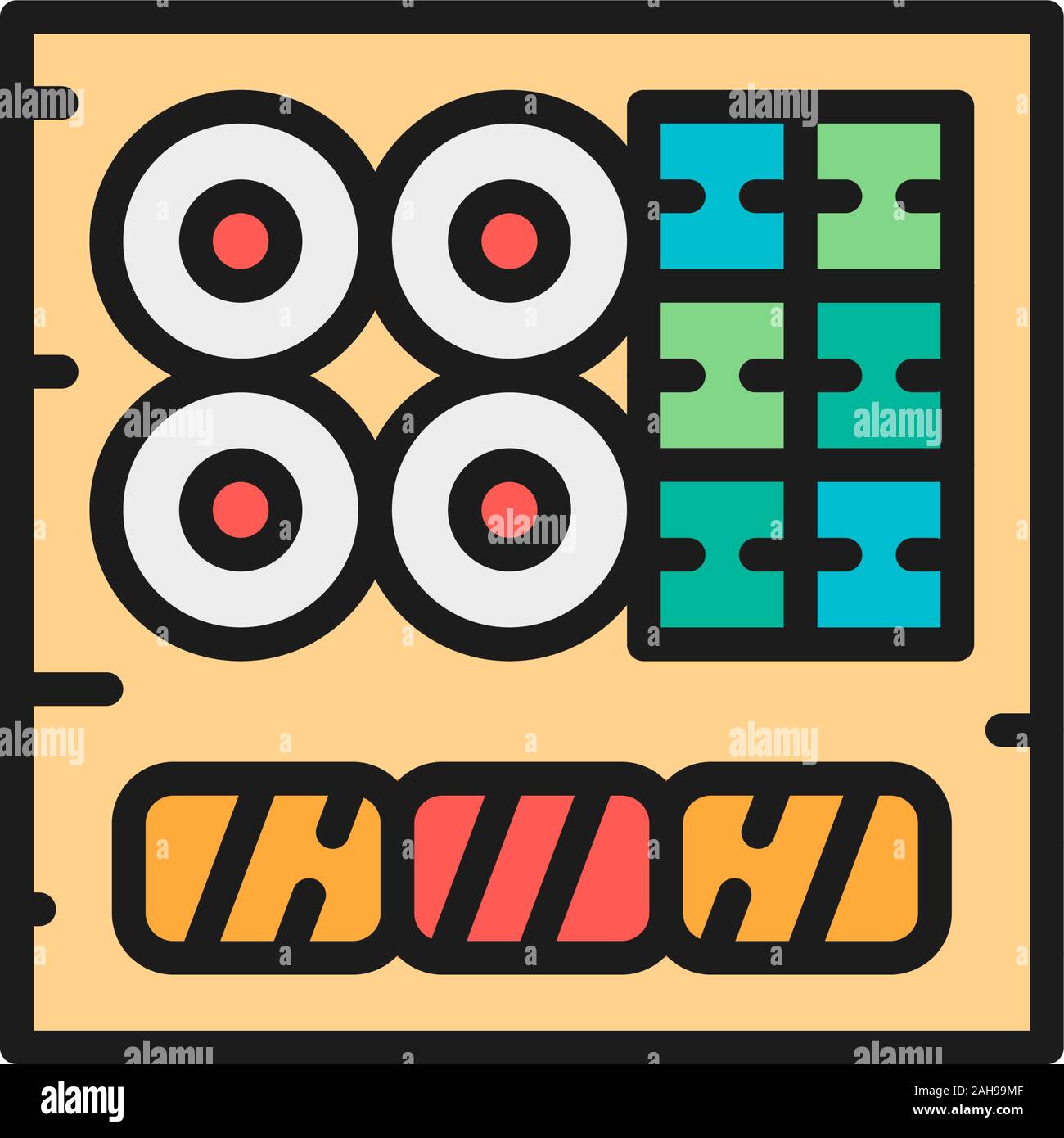 Caviar fish line icon Stock Vector Images - Alamy