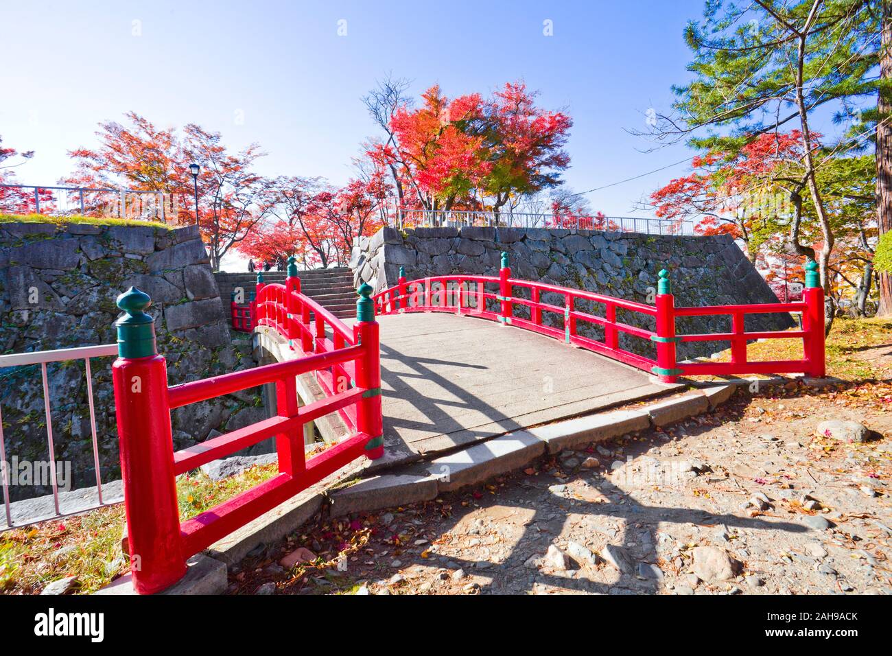 Autumn in Iwate park, Morioka city, Iwate, Japan. Stock Photo