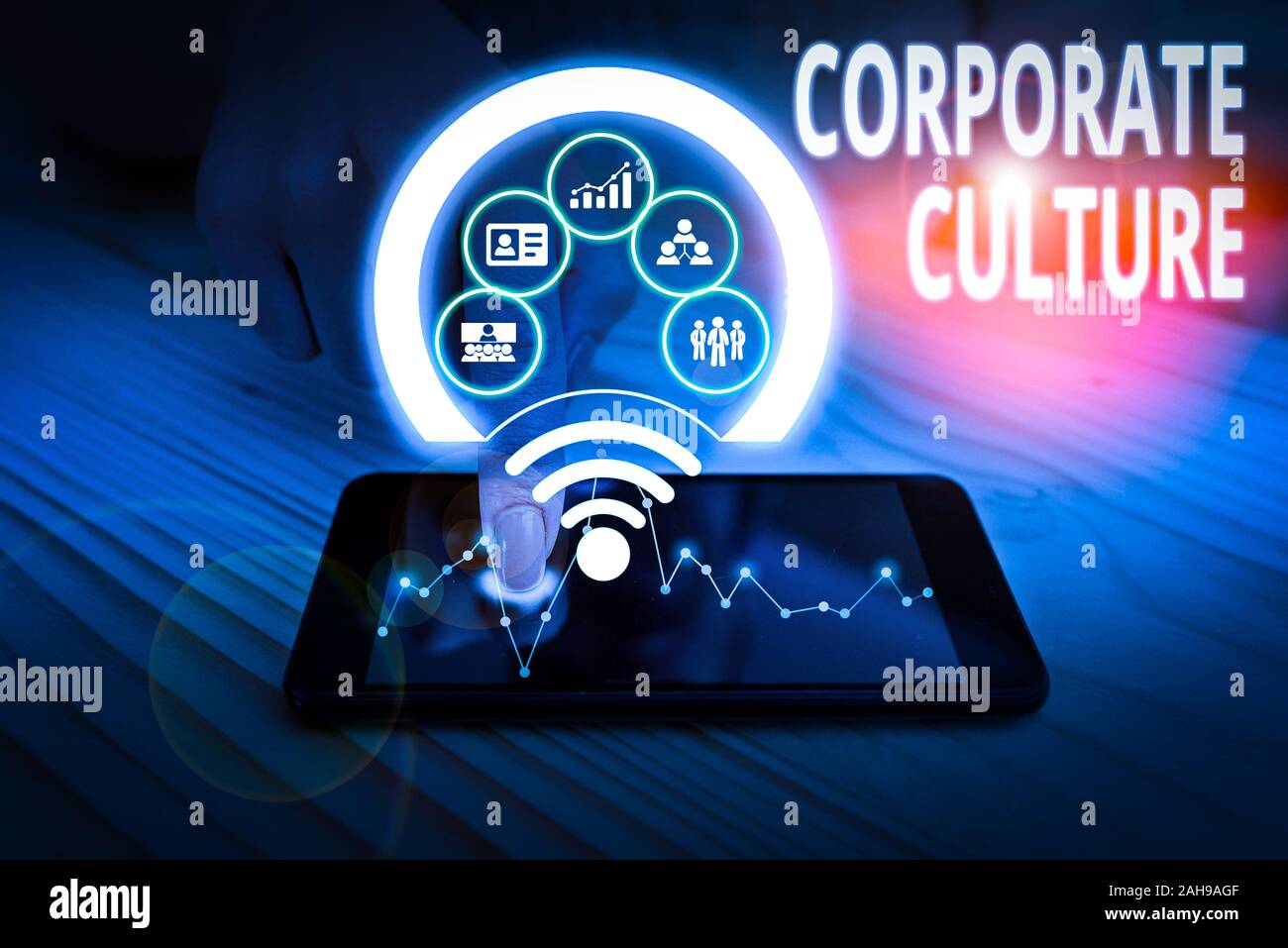 Text sign showing Corporate Culture. Business photo text pervasive ...