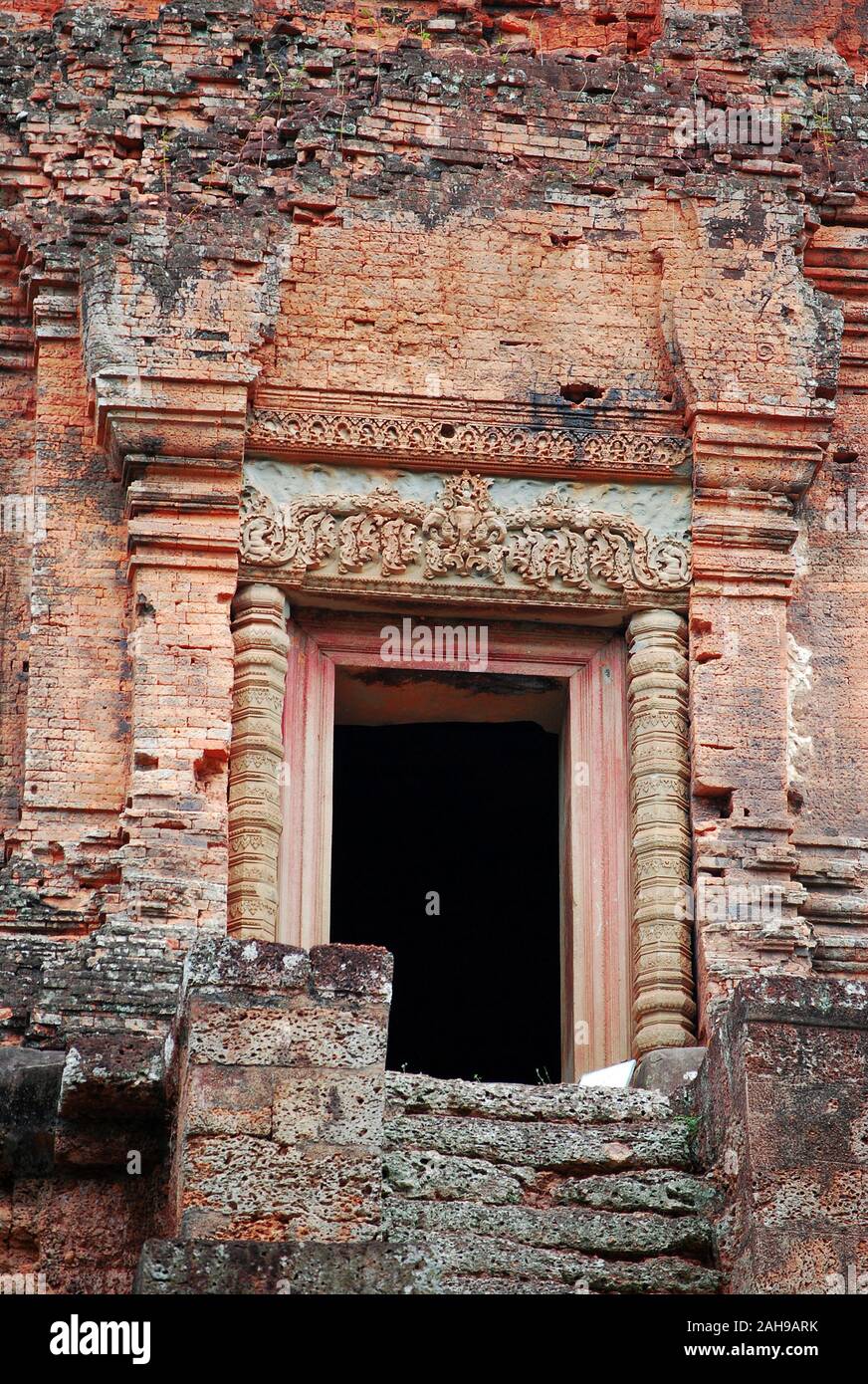 Old temple entrance, Angkor, Seam Reap, Cambodia, Asia Stock Photo