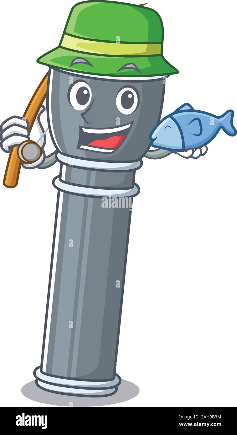 A Picture of funny Fishing flashlight Scroll design Stock Vector Image ...