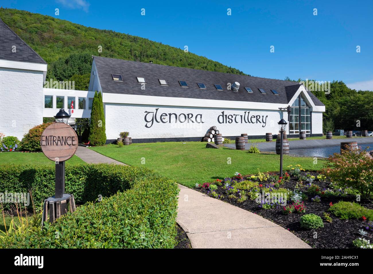 Glenora Distillery, Wisky Distillery, Glenville, Cape Breton Island, Nova Scotia, Canada Stock Photo