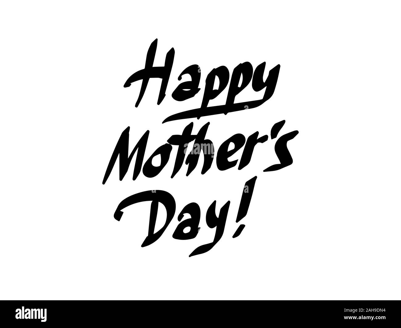 Happy Mothers Day lettering. Stock Vector