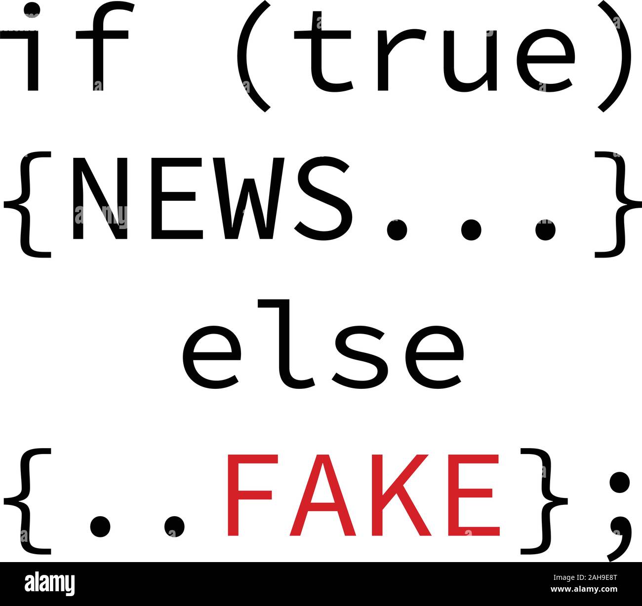 Fake news concept design. Stock Vector