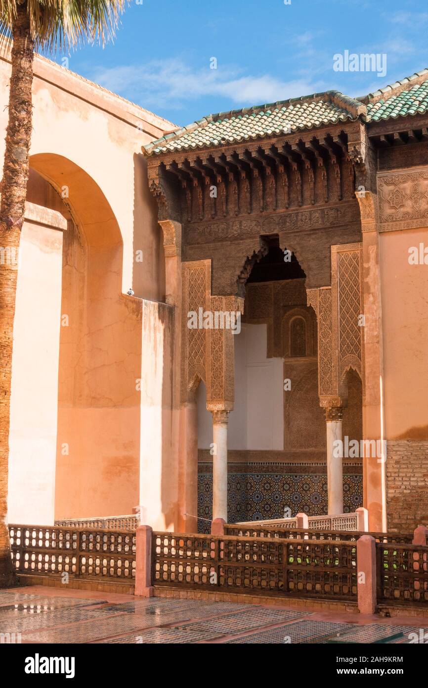 Burial chamber of Lalla Messaouda, Saadian Tombs in Marrakesh, Morocco Stock Photo