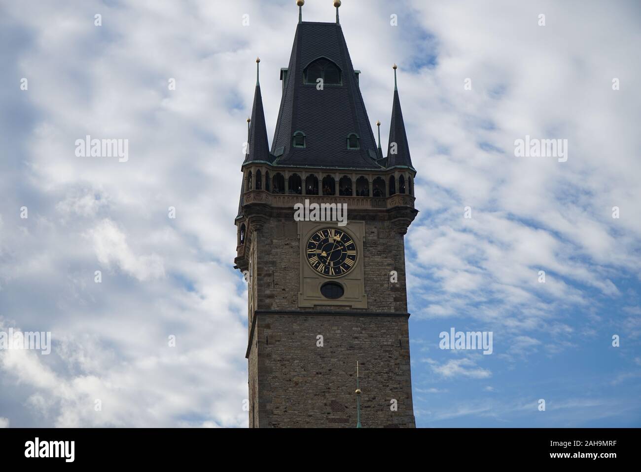 PRAGUE, CZECH REPUBLIC - DECEMBER 2019: Old Town City Hall in Prague, view from Old Town Square, Czech Republic Stock Photo