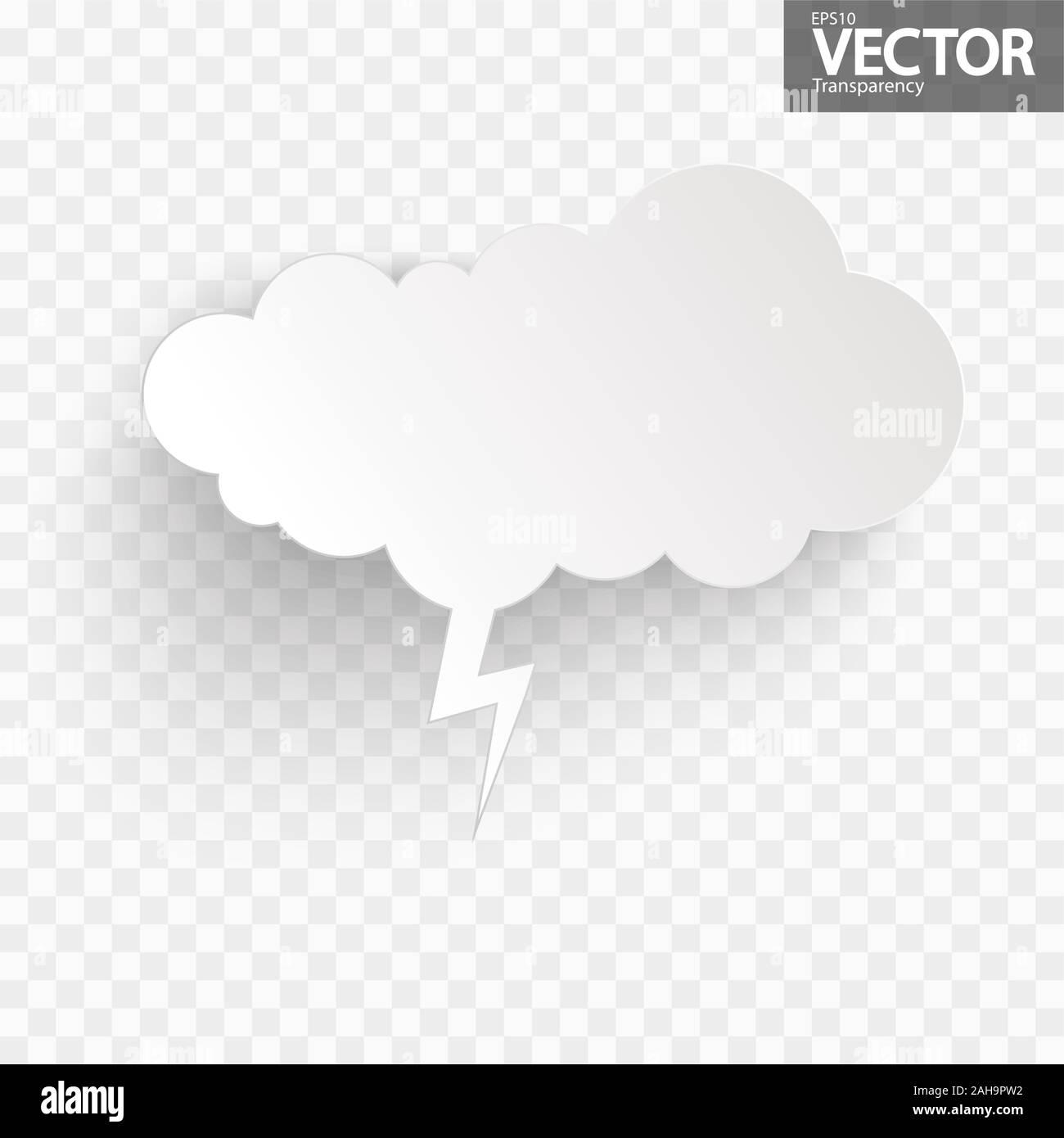 illustration of speech bubble with shadow looking like sticker with ...