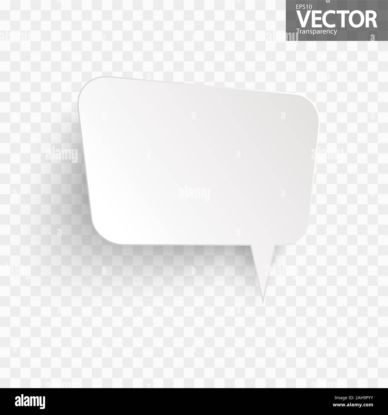 illustration of speech bubble with shadow looking like sticker with ...