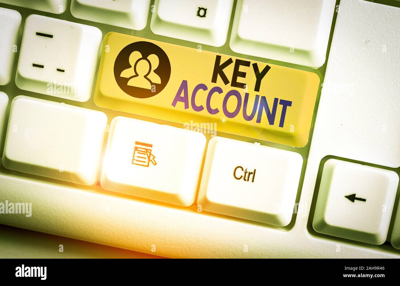 Text sign showing Key Account. Business photo text individual approach ...