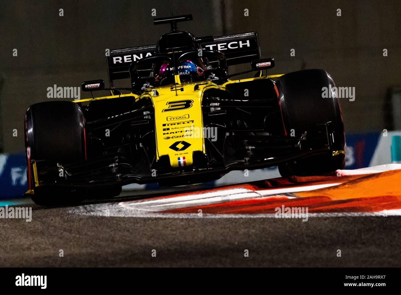 UAE/Abu Dhabi - 29/11/2019 - #3 Daniel RICCIARDO (AUS, Renault Sport F1 Team, R.S. 19) during FP2 ahead of qualifying for the Abu Dhabi Grand Prix Stock Photo