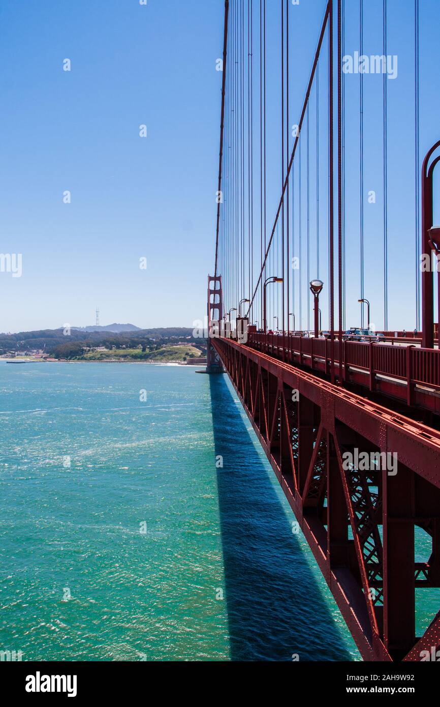 San Francisco's Golden Gate vanishing point, California USA. Stock Photo