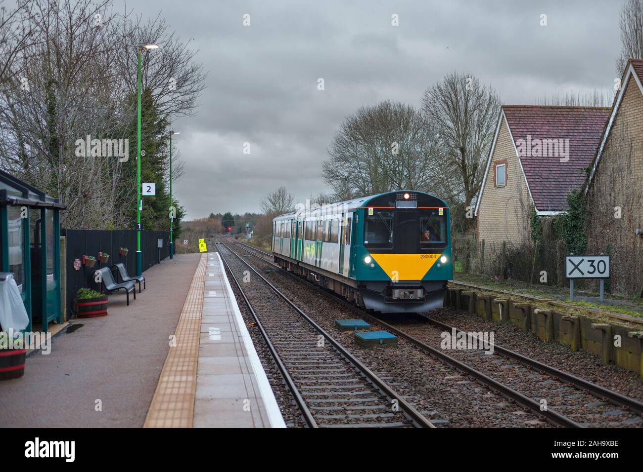 West Midlands Railway Vivarail class 230 230004 at Lidlington on the Bedford - Bletchley Marston vale line Stock Photo
