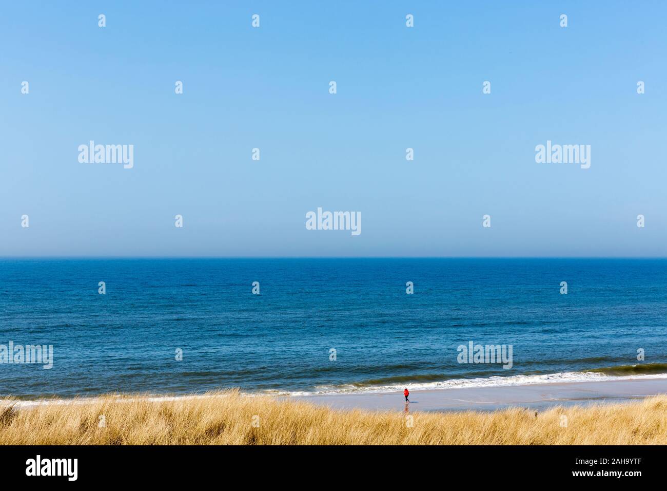 Dünen, Strand, Meer, Spaziergänger, Wenningstedt, Sylt, Germany Stock Photo