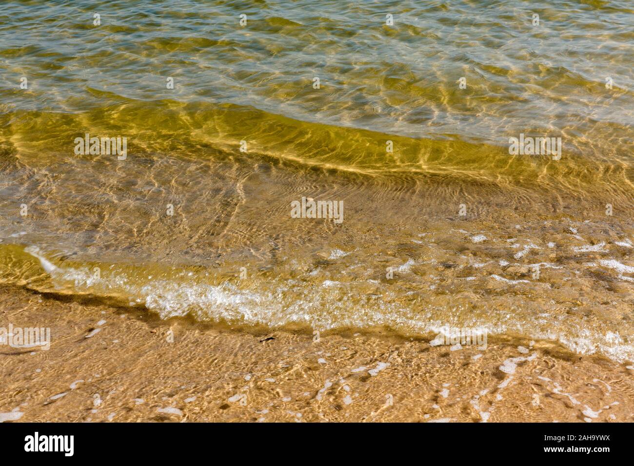 Strand, Meer, Wasser, Welle, Nahaufnahme, Hoernum, Sylt Stock Photo