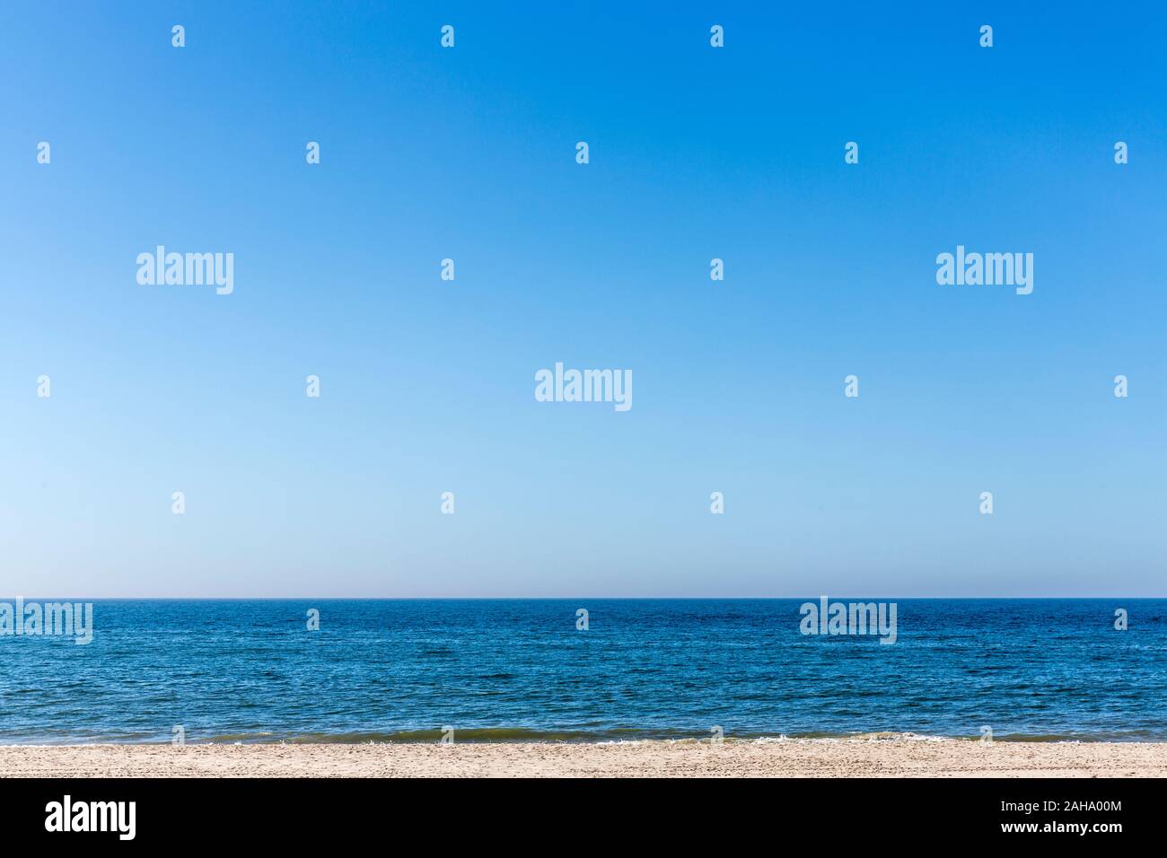 Strand, Meer, Himmel, Horizont, Wenningstedt, Sylt Stock Photo