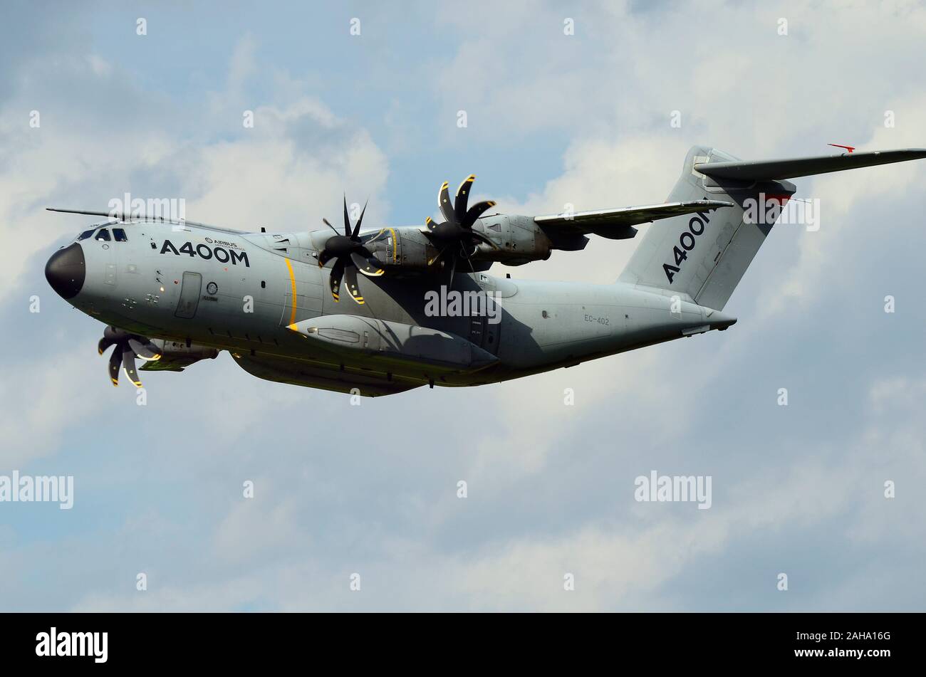 Zeltweg, Styria, Austria - September 02, 2016: Transporter Airbus A400 by public airshow named airpower 16 Stock Photo
