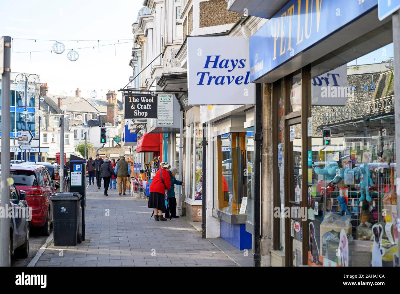 Hays Travel on the high street in Swanage, Dorset, UK. 17 November 2019