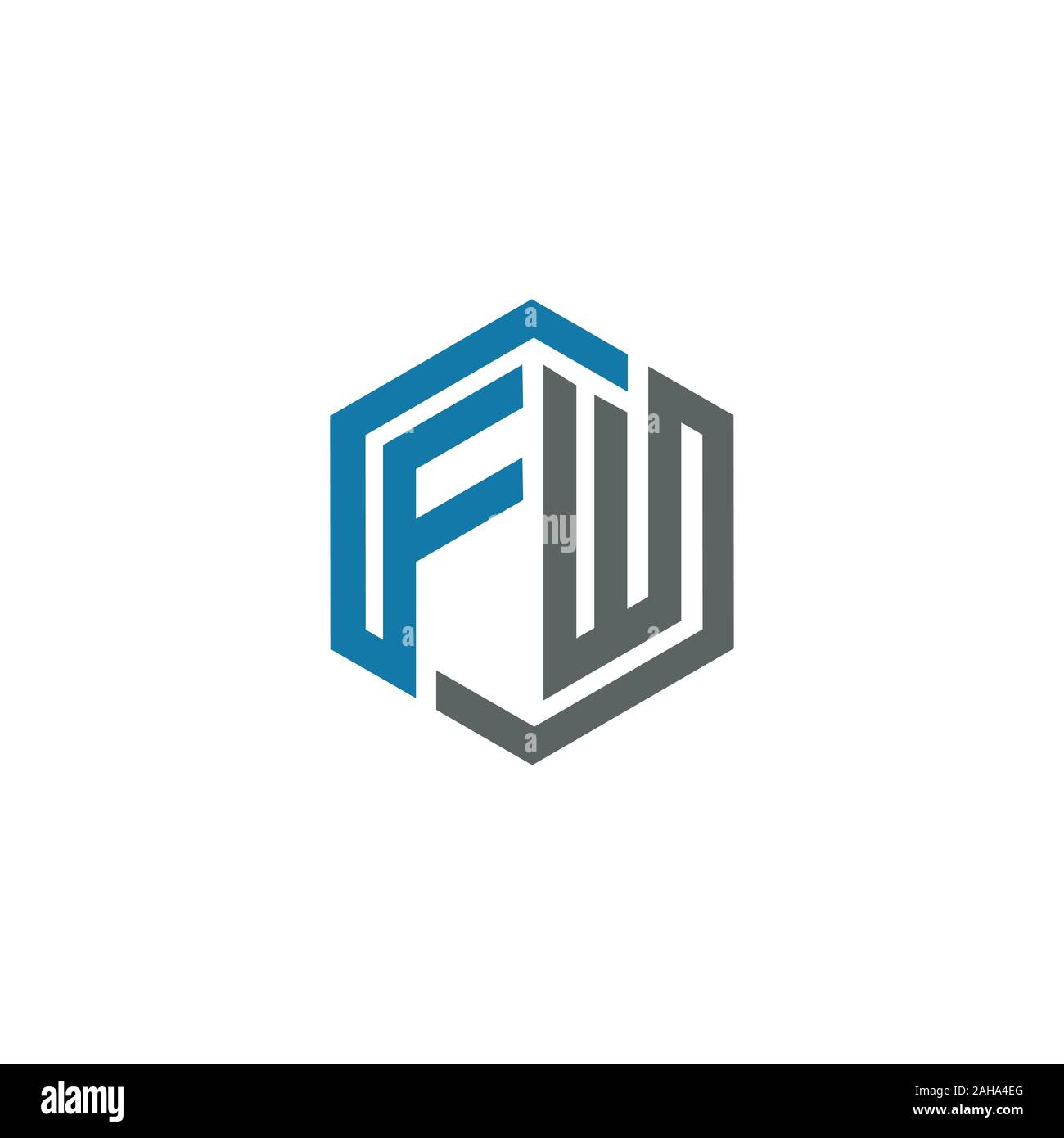 Fw letter logo hi-res stock photography and images - Alamy
