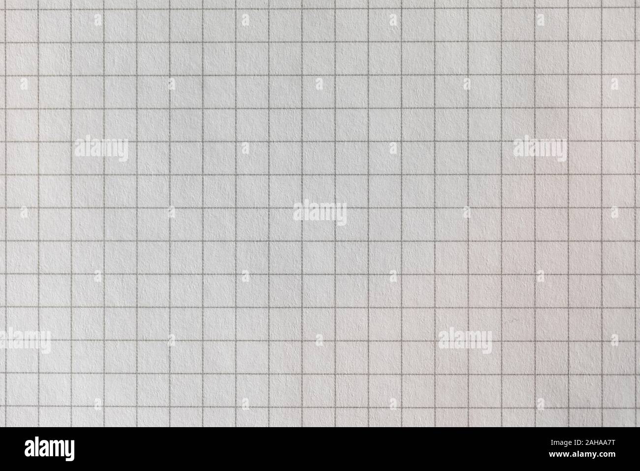 White squared paper sheet texture or background. Blank notebook sheet. Stock Photo