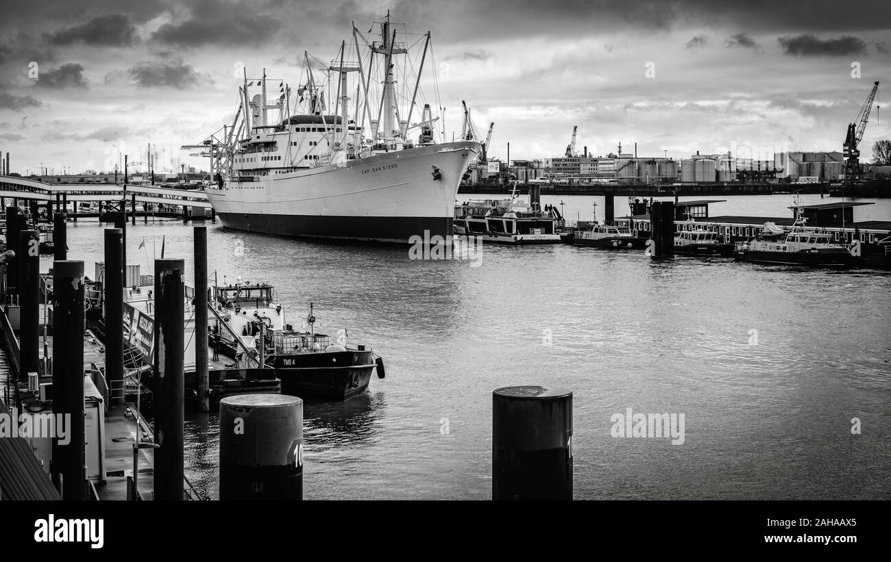 Hamburg Landungsbruecken Stock Photo