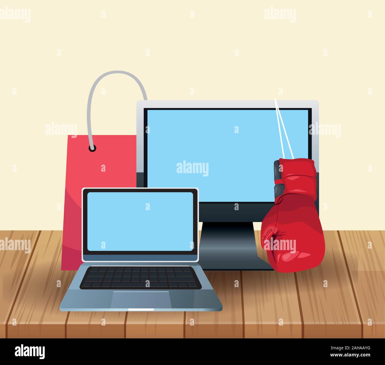 Bag computers Stock Vector Images - Alamy